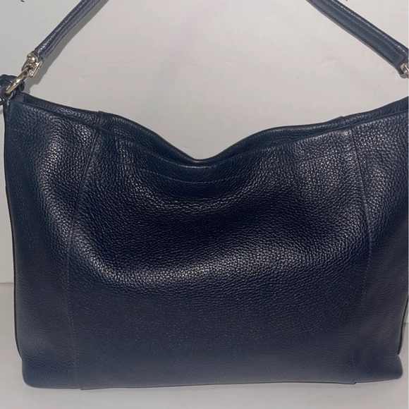 Navy blue Leather Coach purse great condition - Picture 4 of 11